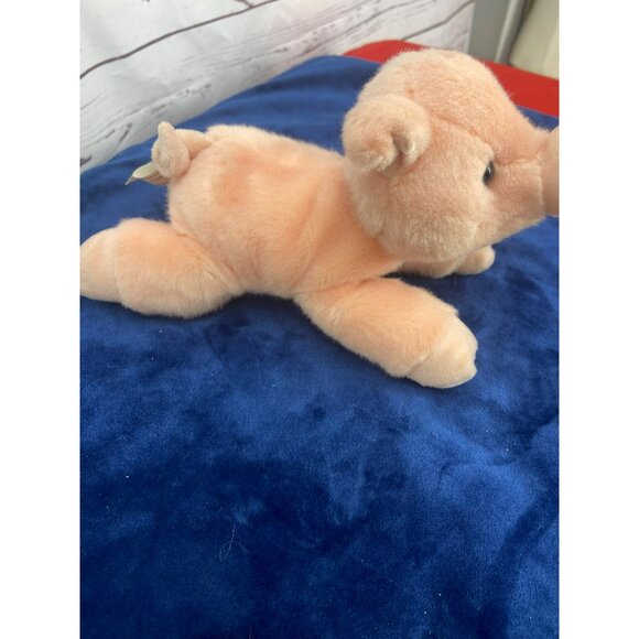 Aurora Pig RARE soft stuffed animal beanie Percy Mini Flopsie piggy piglet - Picture 2 of 6